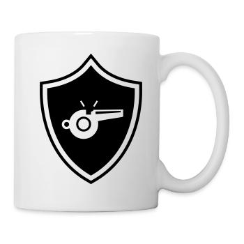 Trillerpfeife Pfeife Wappen - Tasse - Weiß - Rechts