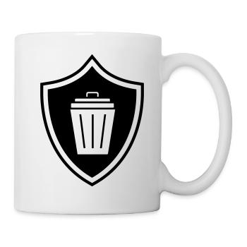 Garbage can coat of arms - Mug - white - Right