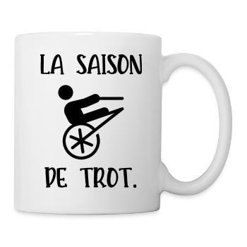 la saison de trot - Mug blanc - blanc - Droite