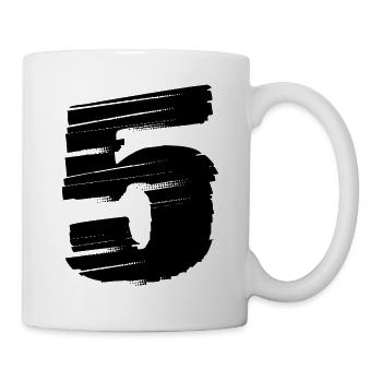 5 Number jersey - Mug - white - Right