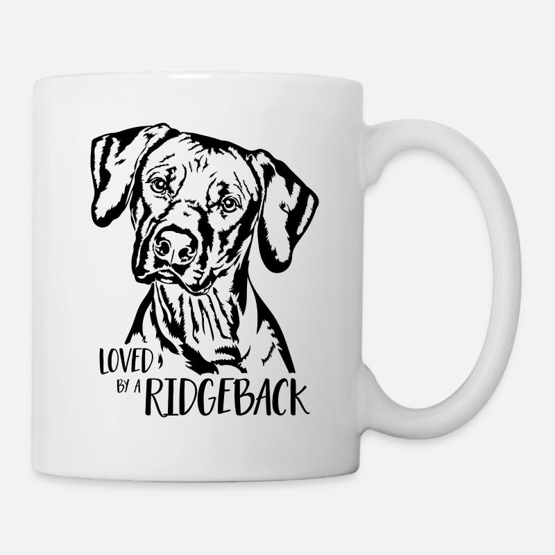 Loved by a Ridgeback Hunde Rhodesian Ridgeback - Tasse - Weiß