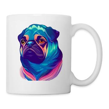 Mops - Tasse - Weiß - Rechts