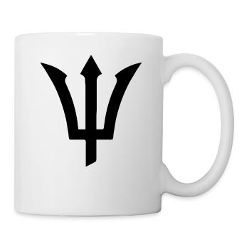 Dreizack - Vektor - Tasse - Weiß - Rechts