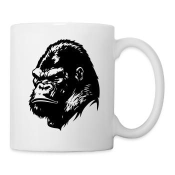 Tête de gorille - Mug blanc - blanc - Droite