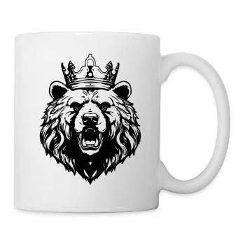 Ours Grizzly Roi de la Couronne - Mug blanc - blanc - Droite