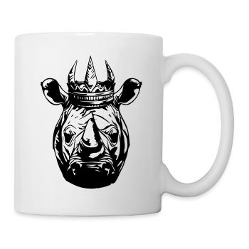Rhinoceros Crown King - Mug - white - Right