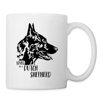 Loved by a Dutch Shepherd Dog Dog Saying - Mug - white - Right