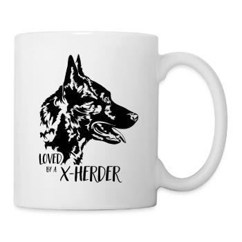 Aimé par un chien de berger X Dog Saying Wilsigns - Mug blanc - blanc - Droite