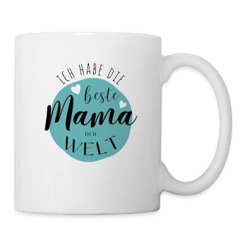 BESTE MAMA - Baby Geschenkidee Muttertag - Tasse - Weiß - Rechts