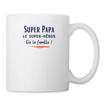 Super papa le super héros de la famille - Mug blanc - blanc - Droite