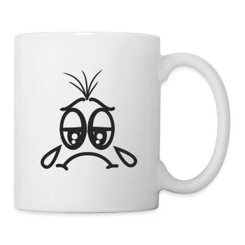 Visage qui pleure - Mug blanc - blanc - Droite