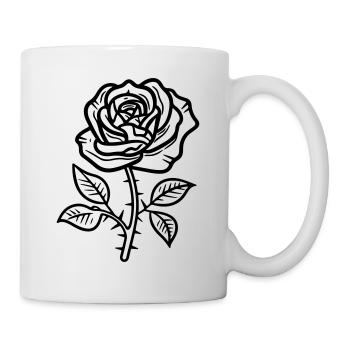 Symbole de la rose - Mug blanc - blanc - Droite