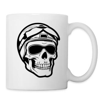 Skeleton Biker - Mug blanc - blanc - Droite