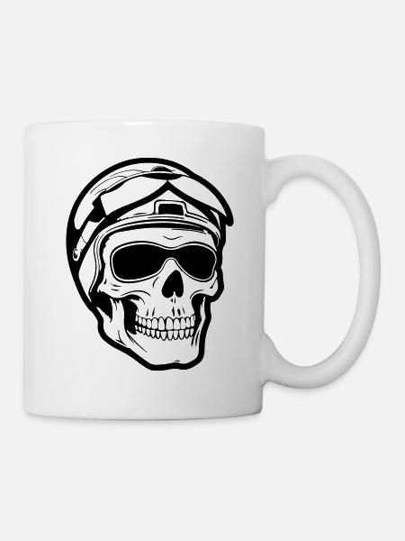 Skeleton Biker - Mug blanc - blanc