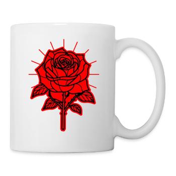 Épines de fleur de rose - Mug blanc - blanc - Droite