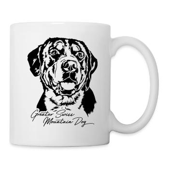 Grand Suisse Mountain Dog Portrait Dogs Wilsigns - Mug blanc - blanc - Droite