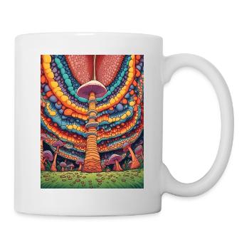 Vintage Psychédélique Psychédélique 70s Trippy Lick Mushroom - Mug blanc - blanc - Droite