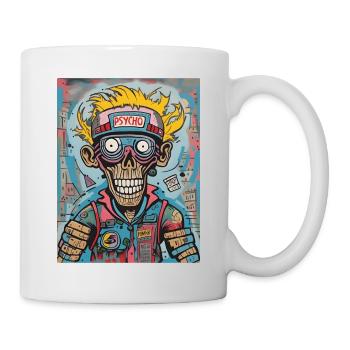 Lustige Psychodrogen-Kopfkunst - Tasse - Weiß - Rechts