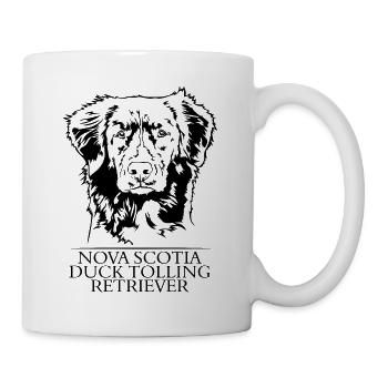 Nouvelle-Écosse Duck Tolling Retriever Portrait Chiens - Mug blanc - blanc - Droite