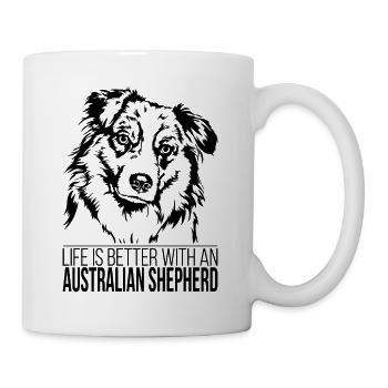 Australian Shepherd Dogs Saying Aussie Wilsigns - Mug - white - Right