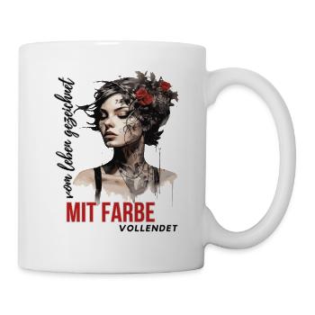 Marqué par la vie - Mug blanc - blanc - Droite