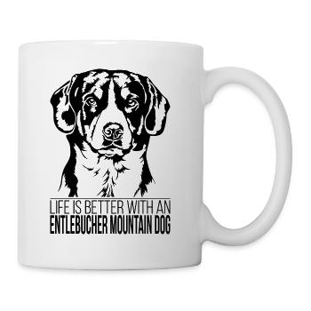 Entlebucher La vie de chien de montagne est meilleure Chiens - Mug blanc - blanc - Droite