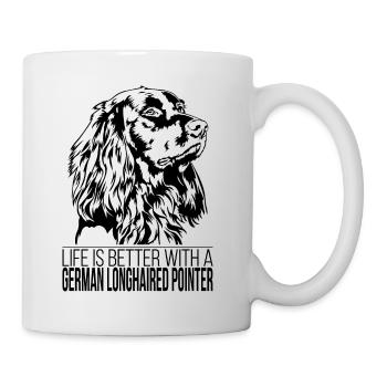 German Longhaired Pointer life is better Wilsigns - Mug - white - Right