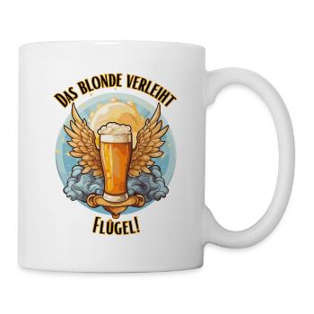 Das Blonde verleiht Flügel - Tasse - Weiß - Rechts