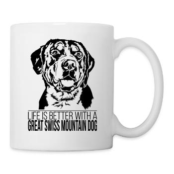 La vie du Grand Bouvier Suisse est meilleure Wilsigns - Mug blanc - blanc - Droite