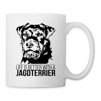 Jagdterrier life is better Dogs Dog Wilsigns - Mug - white - Right