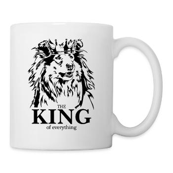 Langhaar Collie King of everything Hunde Wilsigns - Tasse - Weiß - Rechts