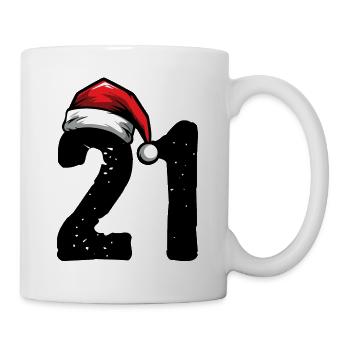 21 Numéro Noël - Mug blanc - blanc - Droite