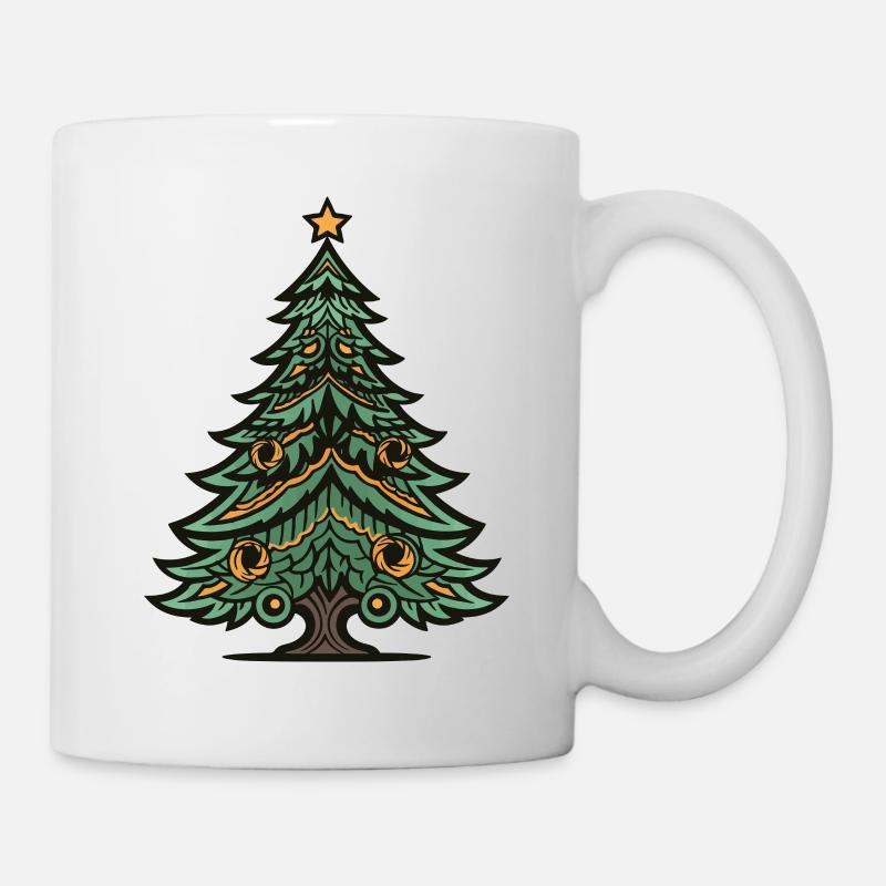 Weihnachtsbaum Weihnachten - Tasse - Weiß