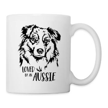 Australian Shepherd loved by an Aussie Wilsigns - Mug - white - Right