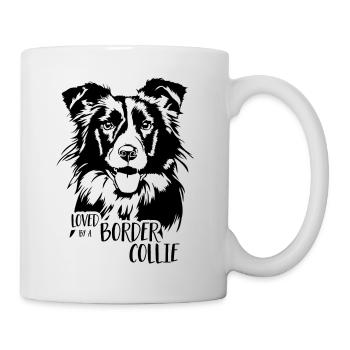 Aimé par un chien Border Collie Chien Wilsigns - Mug blanc - blanc - Droite