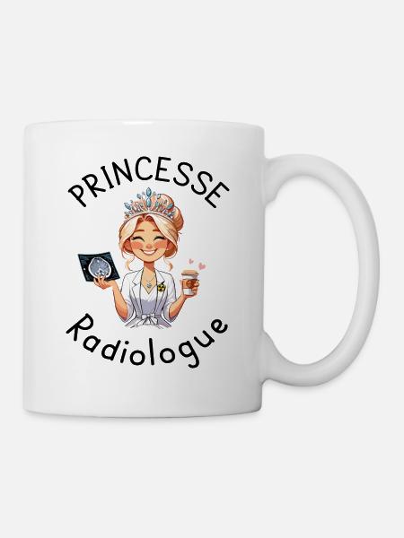 Princesse Radiologue Femme Radiologie - Mug blanc - blanc