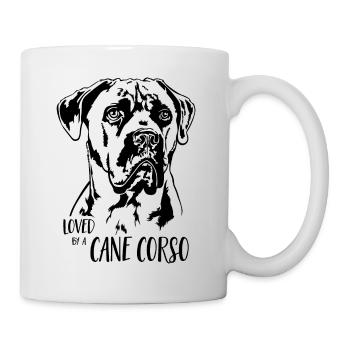 Aimé par un chien Cane Corso Dog Wilsigns - Mug blanc - blanc - Droite