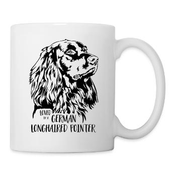 Loved by a German Longhaired Pointer Dog Wilsigns - Mug - white - Right
