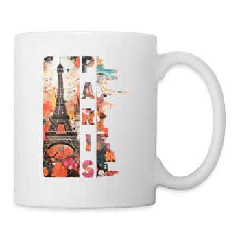 Paris Eiffel Tower France City Skyline Art - Mug - white - Right