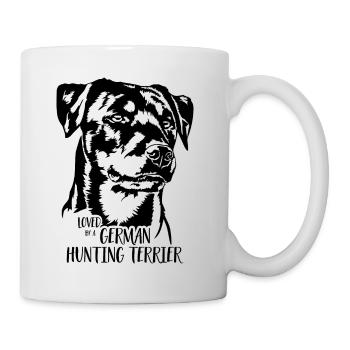 Loved by a German Hunting Terrier Hunde Wilsigns - Tasse - Weiß - Rechts