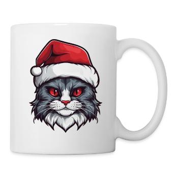 Cat Head Christmas Portrait - Mug - white - Right