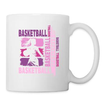 Basket-ball Femme Basketteur Joueur de basket-ball - Mug blanc - blanc - Droite