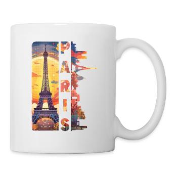 Paris, Eiffel Tower, France, City, Skyline, Art - Mug - white - Right