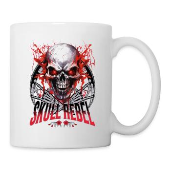 Crâne Crâne Squelette Moto Biker Gang - Mug blanc - blanc - Droite