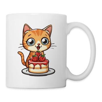 Tarte au chat Gâteau Bec sucré Grignotage Cuisson Sucré - Mug blanc - blanc - Droite