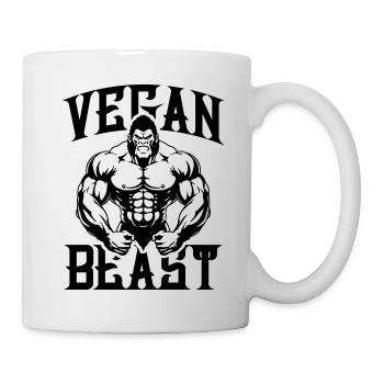 Gorille Bête Végétalienne - Mug blanc - blanc - Droite