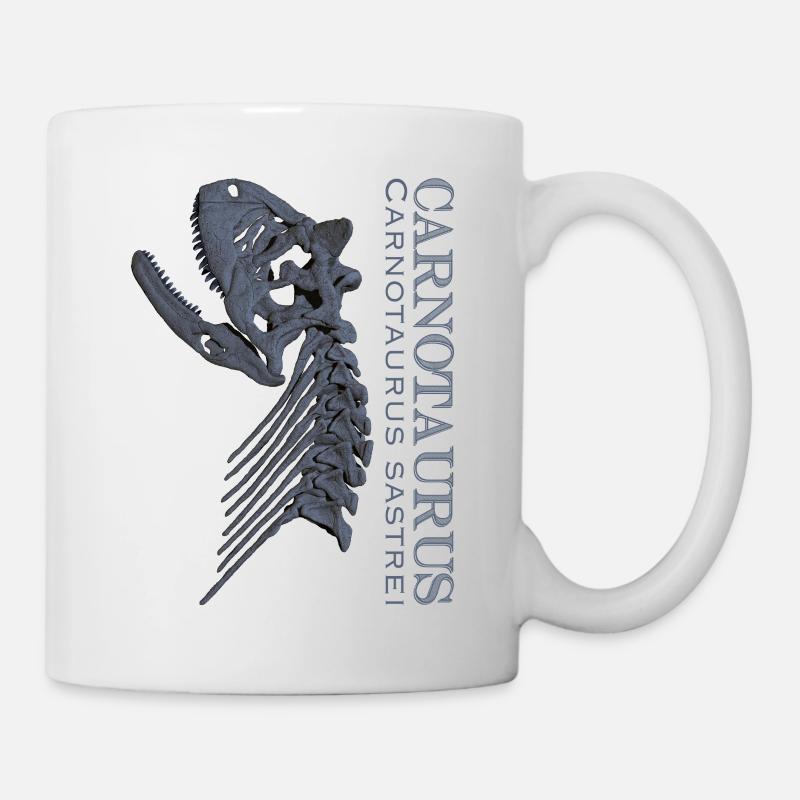 Crâne de Carnotaurus gris - Mug blanc - blanc