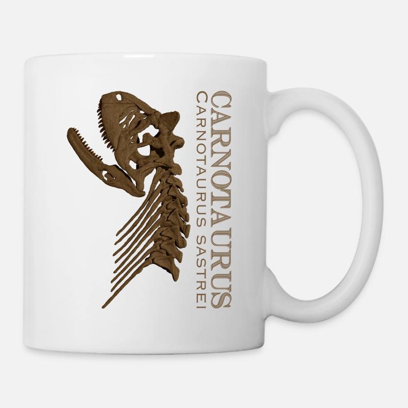 Carnotaurus Skull brown - Mug - white