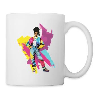 90s 90s Music Colorful Party Carnival Costume - Mug - white - Right
