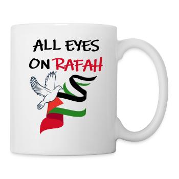 Tous les yeux sont rivés sur Rafah Dove of Peace - Mug blanc - blanc - Droite